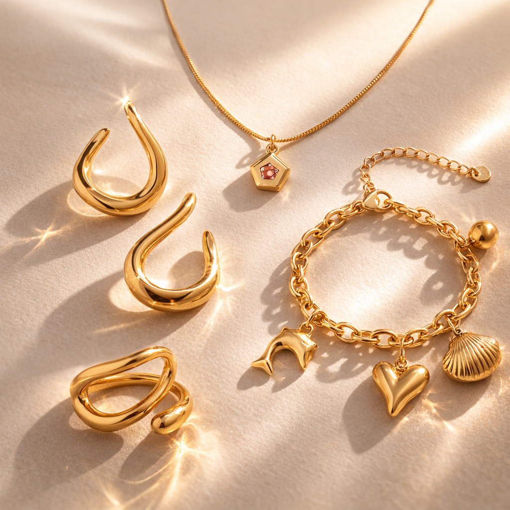The Luxe Gold Edit – Premium Jewellery Combo for Women's