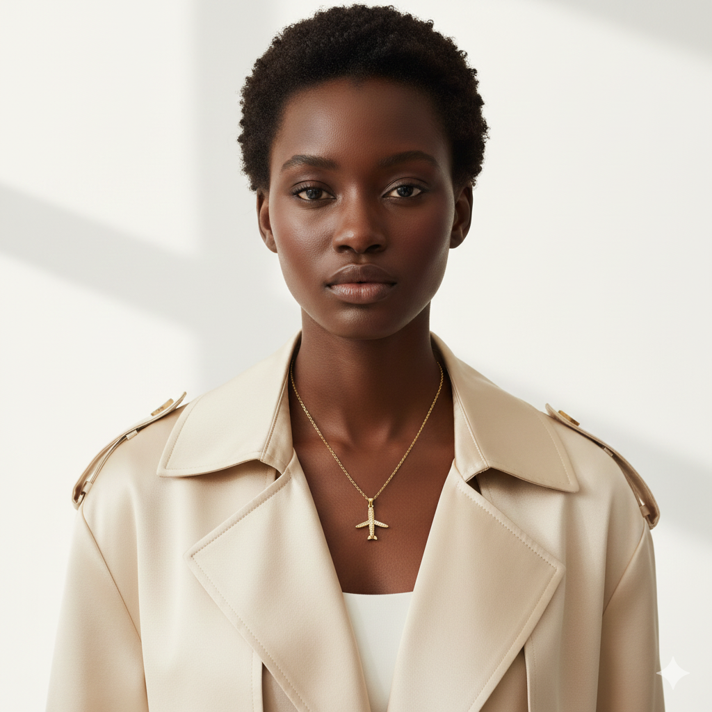 Mini Plane Pendant Necklace