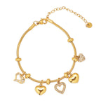 Golden Amour Charm Bracelet
