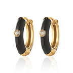 Imperial Noir Gold Hoops
