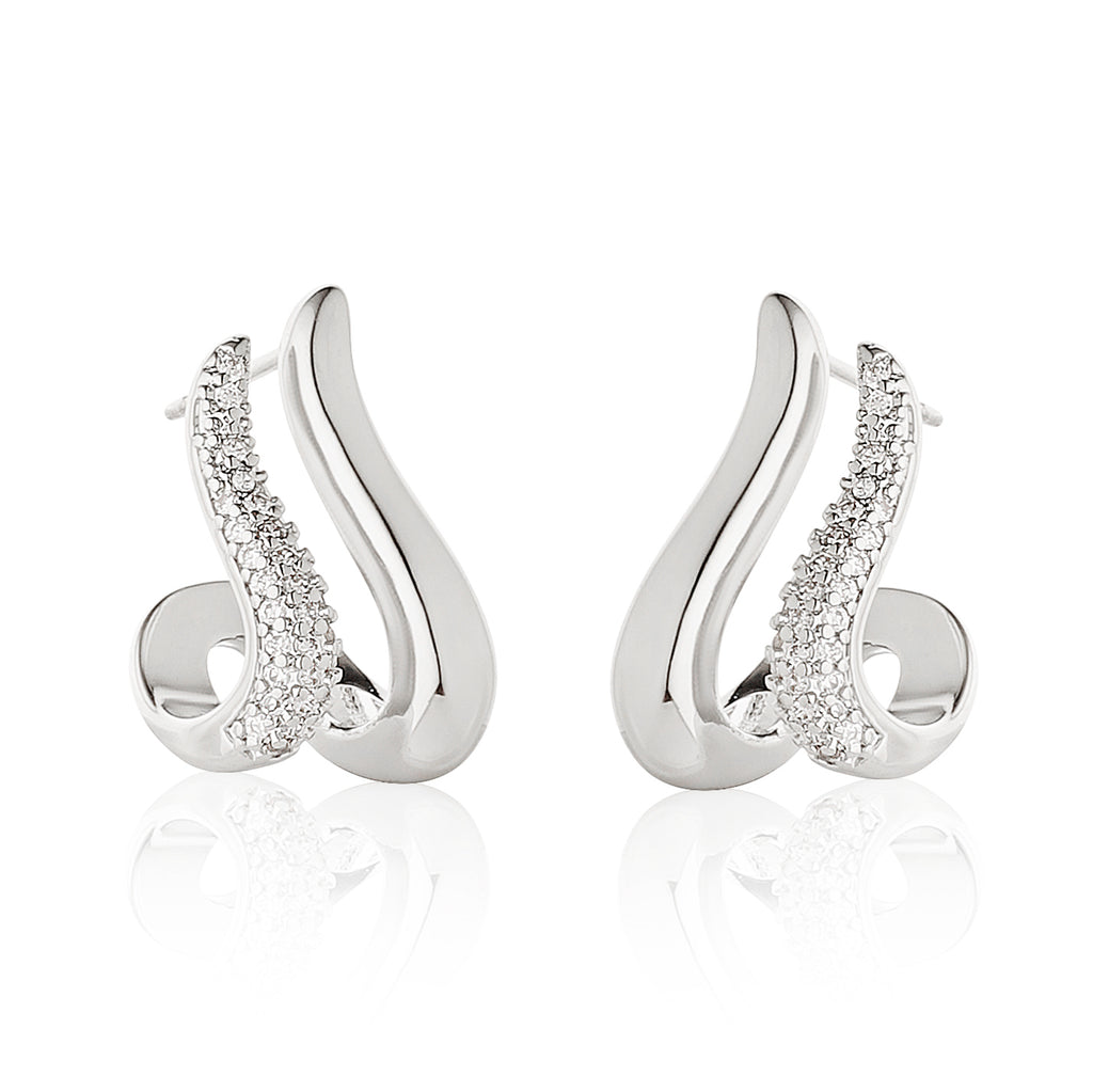 Lumiere Wave Studs – 925 Sterling Silver