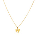Golden Flutter Bow Necklace