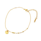 Golden Whisper Heart Anklet