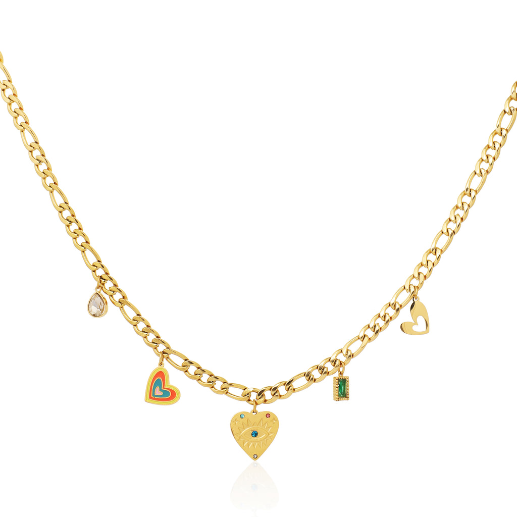 Celeste Evil Eye Charm Necklace