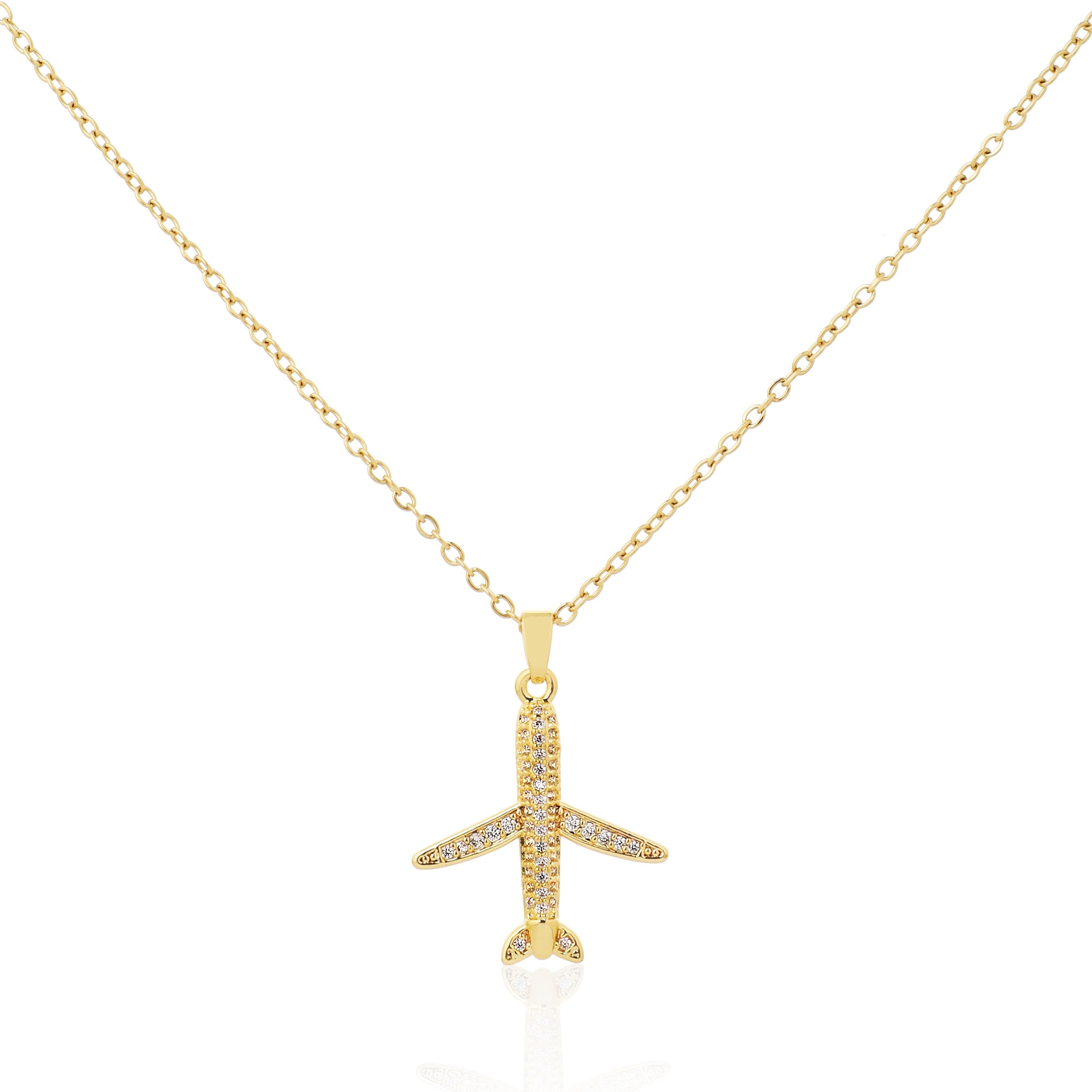 Mini Plane Pendant Necklace