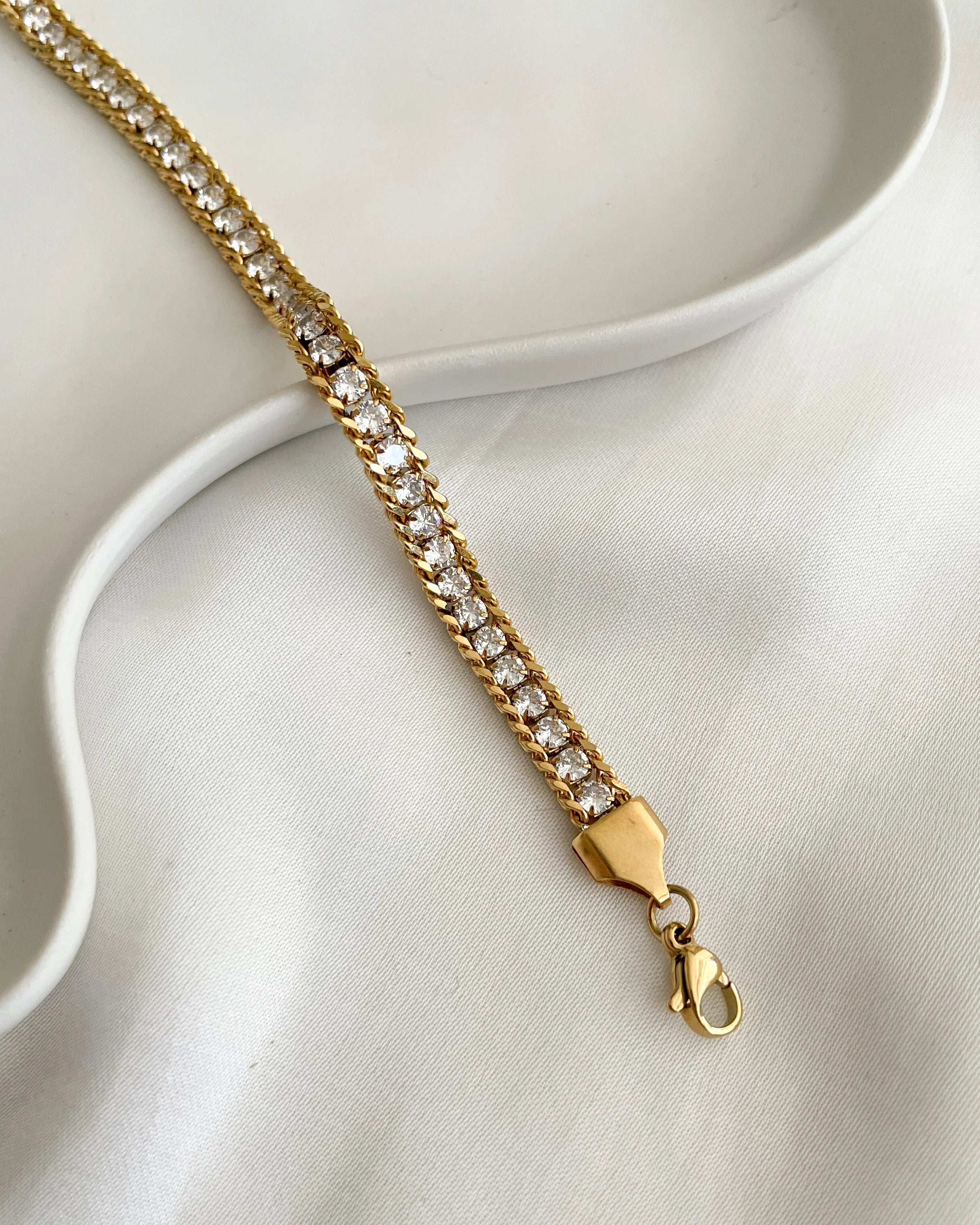 Premium Gold & Diamond Tennis Bracelet