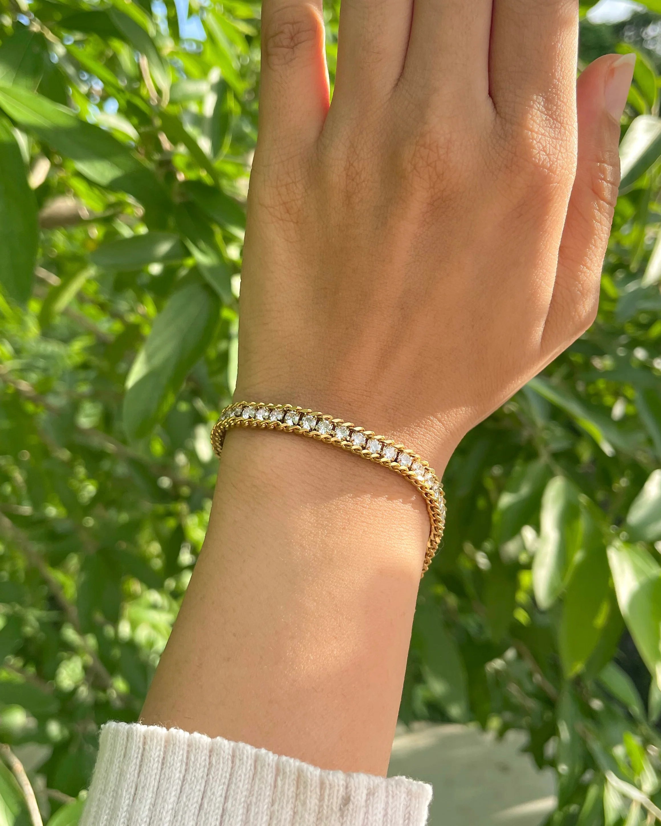 Premium Gold & Diamond Tennis Bracelet