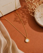 Roman Dial Gold Pendant Necklace – Timeless Elegance Redefined
