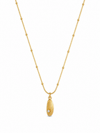 Textured Oval Gold Pendant Necklace – Subtle Luxury, Refined Charm