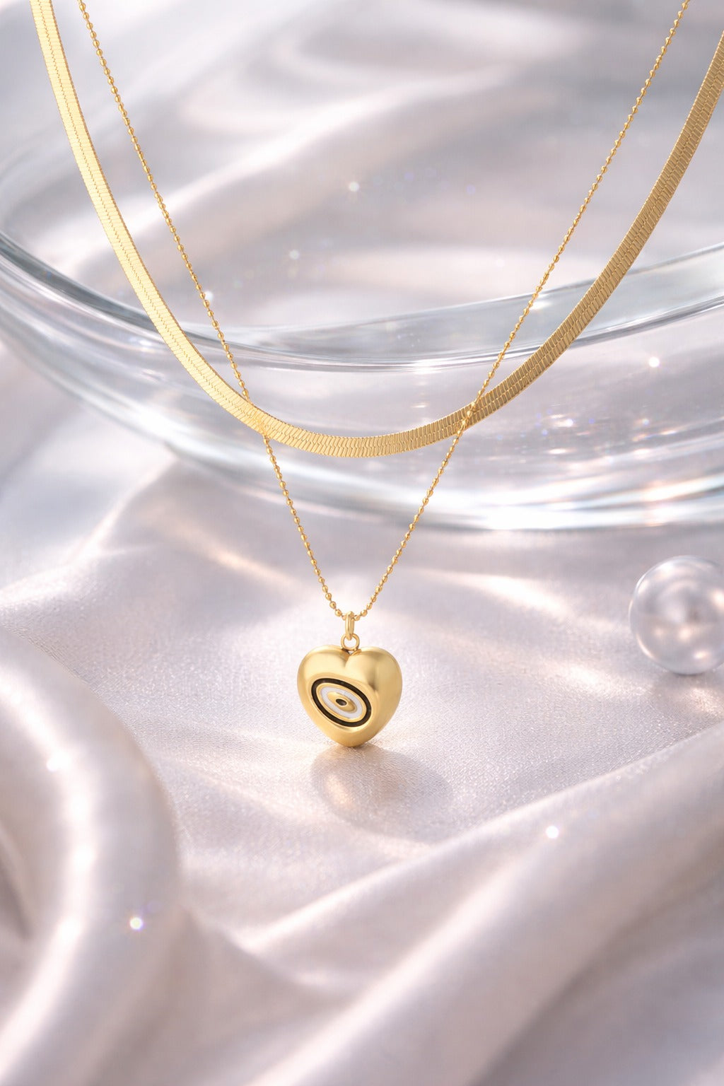 ORBIT Heart Layered Necklace