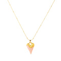 Pink Blush Heart Drip Necklace
