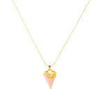 Pink Blush Heart Drip Necklace