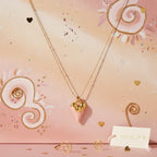 Pink Blush Heart Drip Necklace