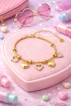 Golden Amour Charm Bracelet