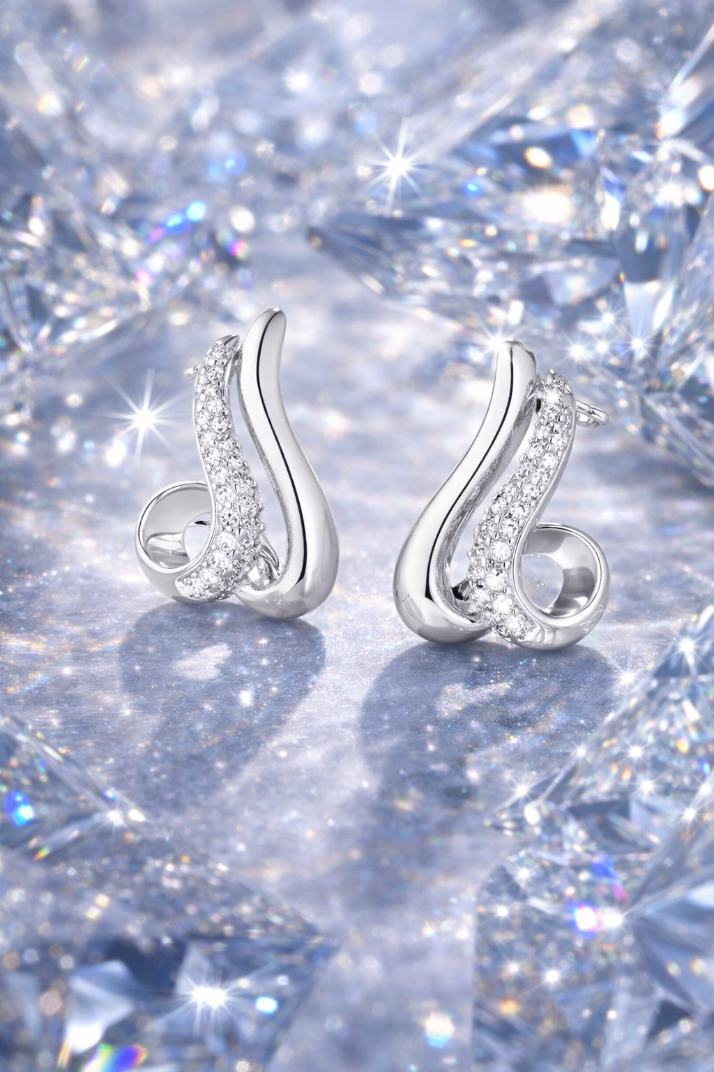 Lumiere Wave Studs – 925 Sterling Silver